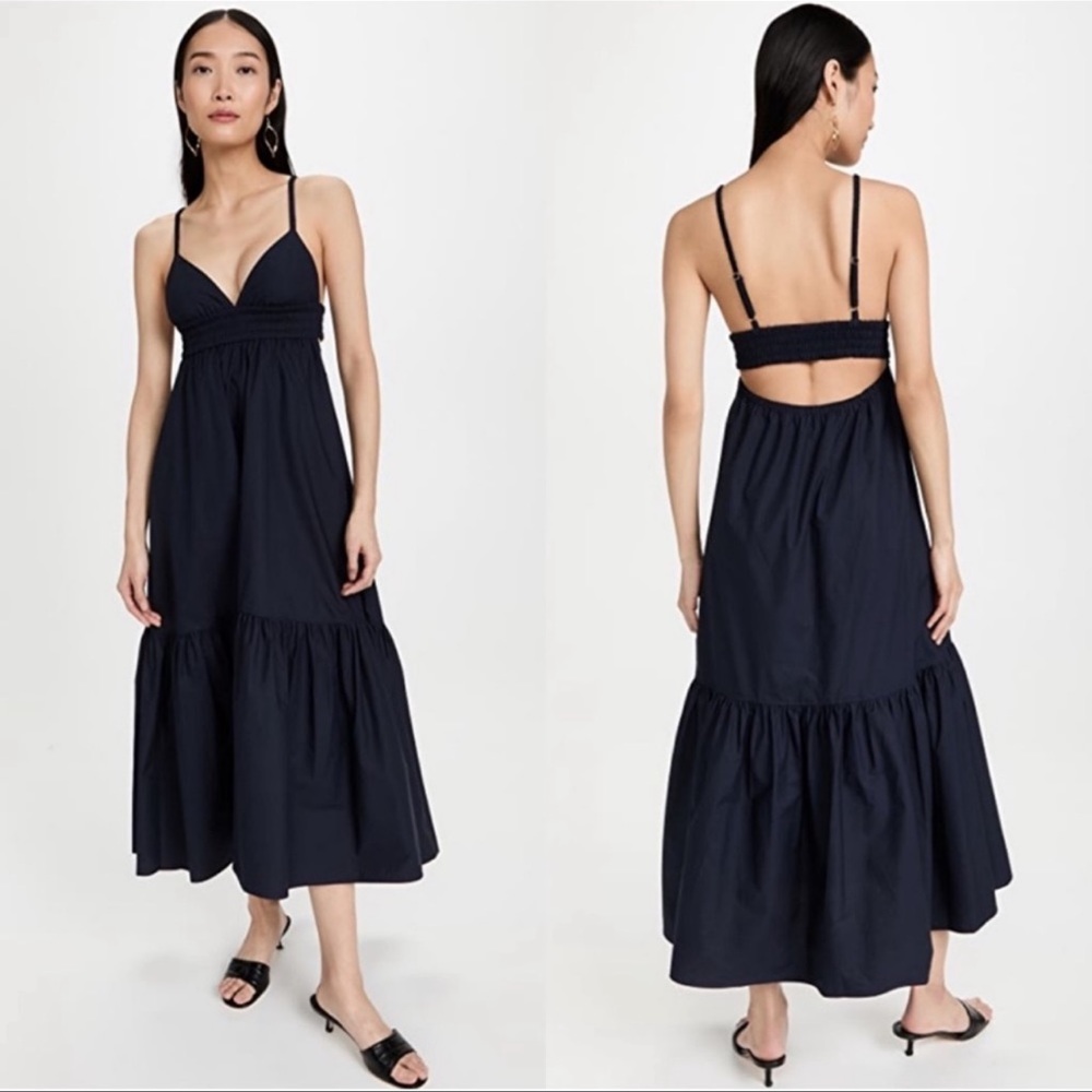 A.L.C. Rhodes Cotton Dress in Nightshade Navy Blue Size 14